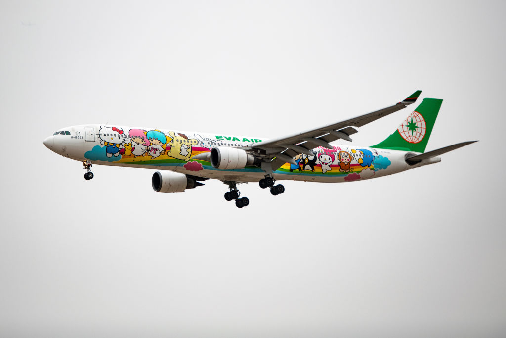 Eva Air's Hello Kitty-themed Plane Takes Off From Beijing Capital International Airport